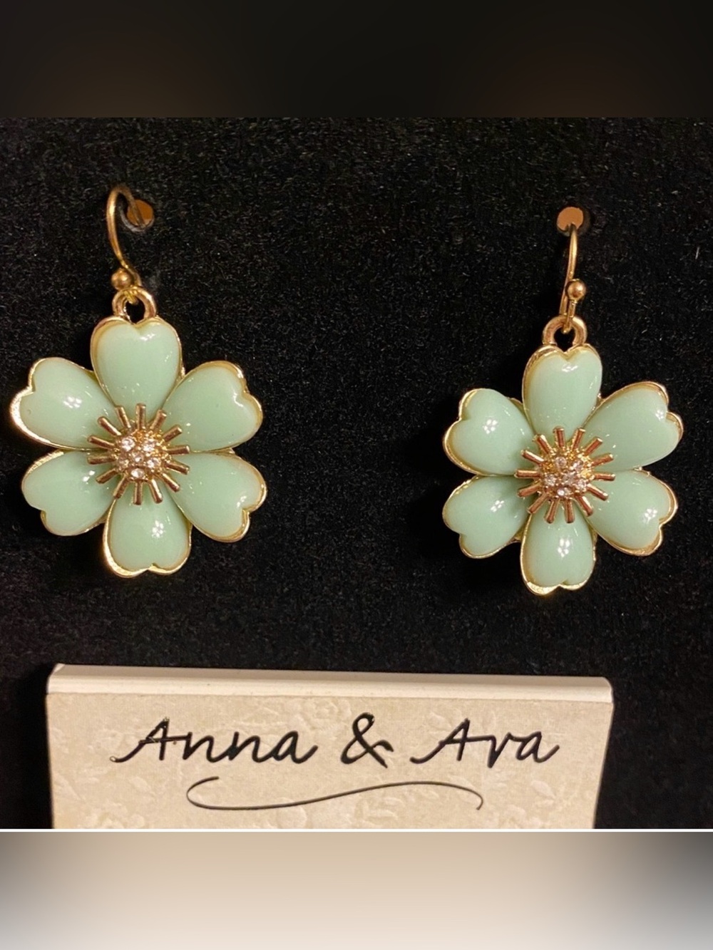 Anna & Ava Mint Green Floral Earrings